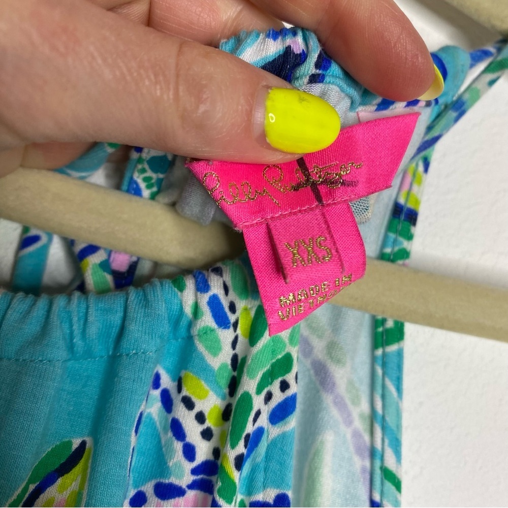 Lilly Pulitzer Gianni Skort Romper in "Bermuda Blue Turtle" XXS - Picture 9 of 10